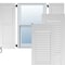 Ekena Millwork 18W x 69H Americraft Two Equal Louver Exterior Real Wood Shutters, White, PR RW101LV18X69WHH - alternate 1
